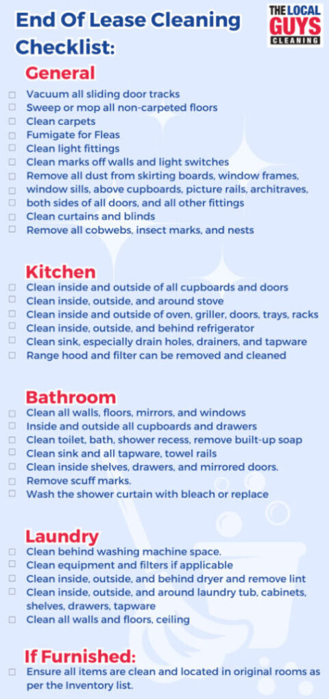 Bond Clean Checklist Bond Cleaning: Your Checklist to Getting Your Deposit Back